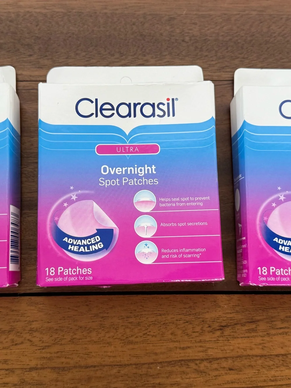 3-pack Clearasil Ultra Overnight Spot Patches (18 count) New Sealed